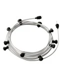 Ready-to-use 12,5m Lumet String Light with Kit with 10 black Lamp Holders, Hook and Plug