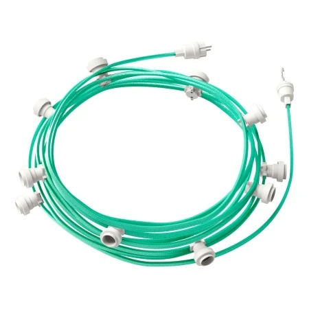 Ready-to-use 12,5m Lumet String Light with Kit with 10 white Lamp Holders, Hook and Plug - CH69