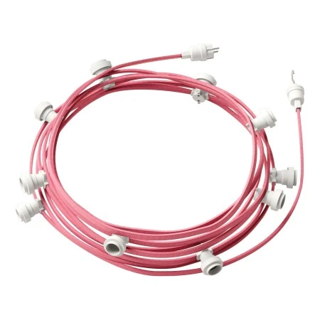 Ready-to-use 12,5m Lumet String Light with Kit with 10 white Lamp Holders, Hook and Plug - CM16