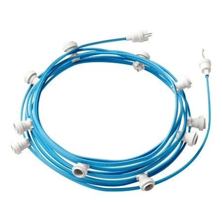 Ready-to-use 12,5m Lumet String Light with Kit with 10 white Lamp Holders, Hook and Plug - CM17