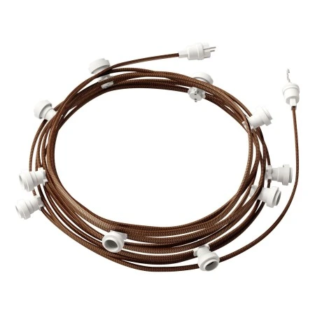 Ready-to-use 12,5m Lumet String Light with Kit with 10 white Lamp Holders, Hook and Plug - CZ22