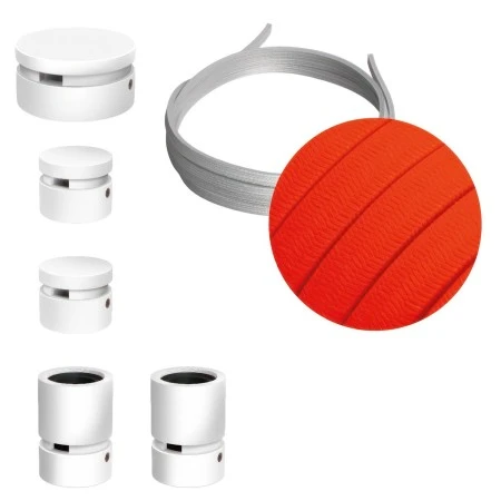 Filé System Wiggle Kit - with 3m string light cable and 5 indoor white varnished wooden components - CF15