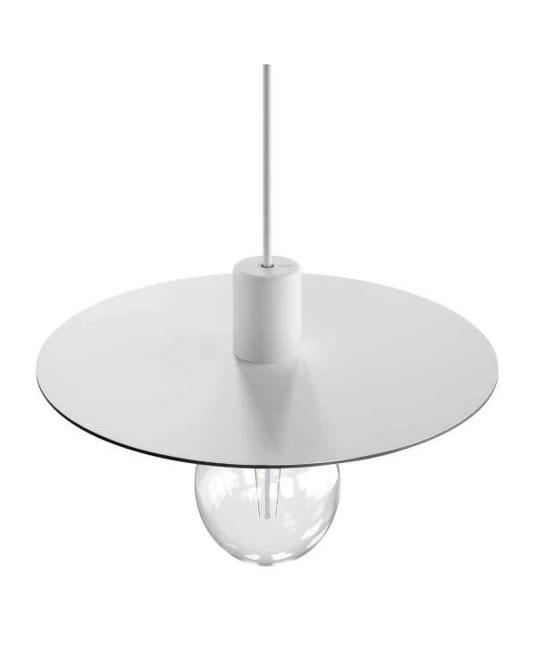 Oversize Ellepì flat lampshade in Dibond for outdoor pendant lighting, diameter 40 cm - Made in Italy