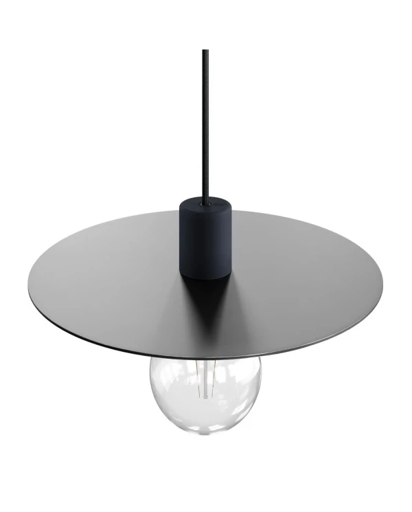 Oversize Ellepì flat lampshade in Dibond for outdoor pendant lighting, diameter 40 cm - Made in Italy