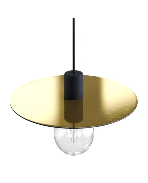 Oversize Ellepì flat lampshade in Dibond for outdoor pendant lighting, diameter 40 cm - Made in Italy