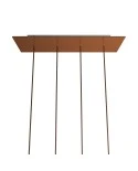 Rectangular XXL Rose-One in line 4 hole and 6 side holes ceiling rose, 675 x 225 mm