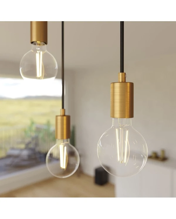 5-light pendant lamp with 675 mm rectangular XXL Rose-One, featuring fabric cable and metal finishes