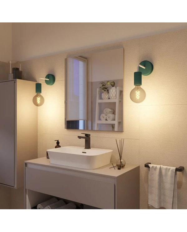 Fermaluce EIVA ELEGANT with L-shaped extension, ceiling rose and lamp holder IP65 waterproof