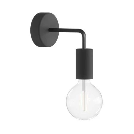 Fermaluce EIVA ELEGANT with L-shaped extension, ceiling rose and lamp holder IP65 waterproof - Black