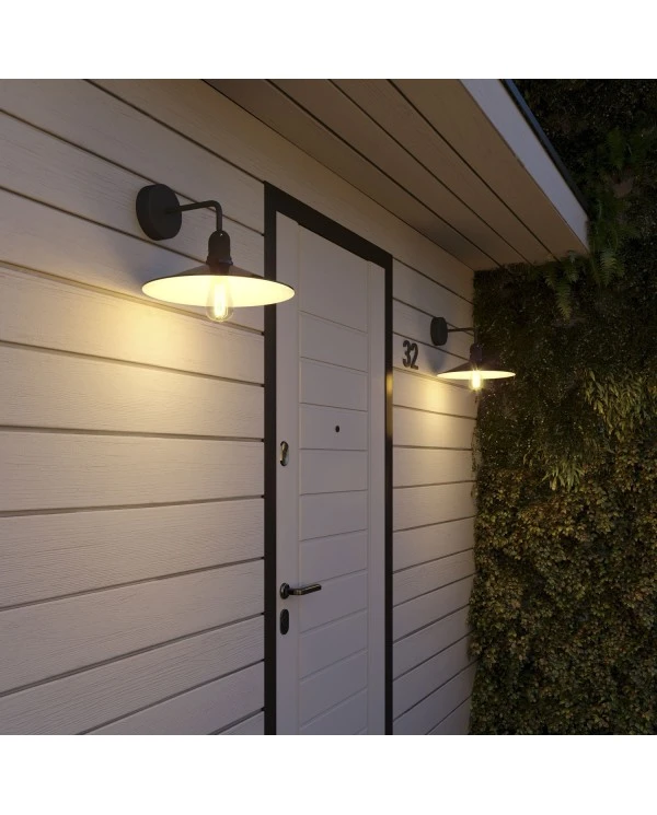 Fermaluce EIVA with L-shaped extension, Swing lampshade and lamp holder IP65 waterproof