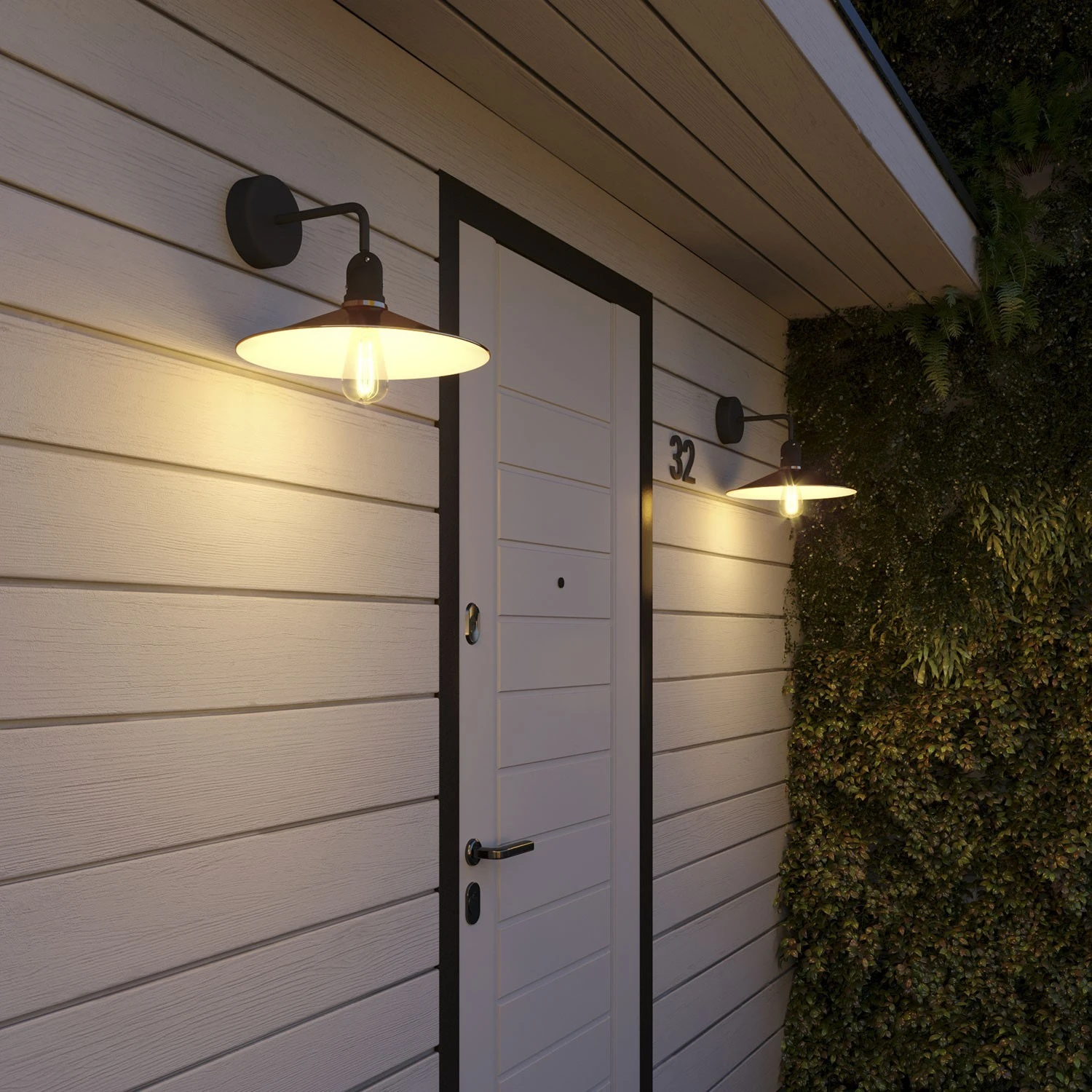 Fermaluce EIVA with L-shaped extension, Swing lampshade and lamp holder IP65 waterproof