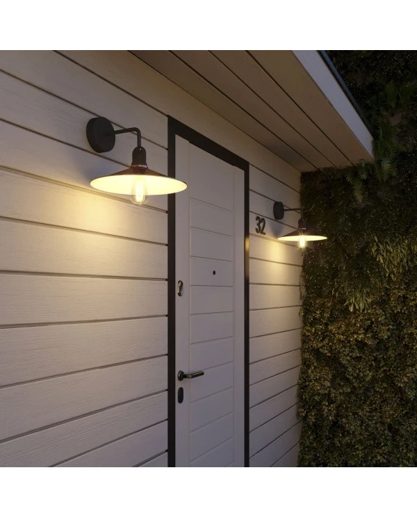 Fermaluce EIVA with L-shaped extension, Swing lampshade and lamp holder IP65 waterproof