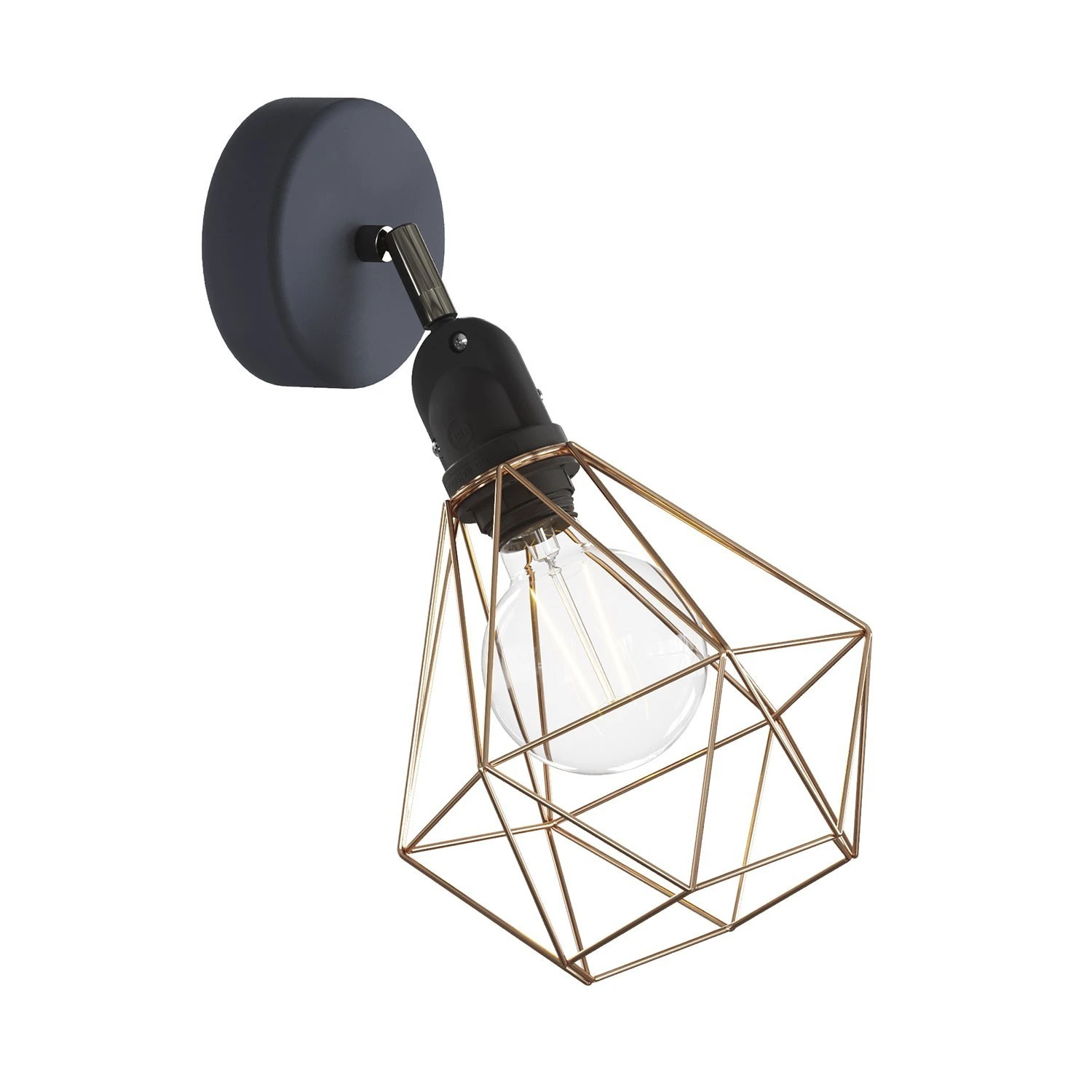 Fermaluce EIVA with Diamond lampshade, adjustable joint and lamp holder IP65 waterproof