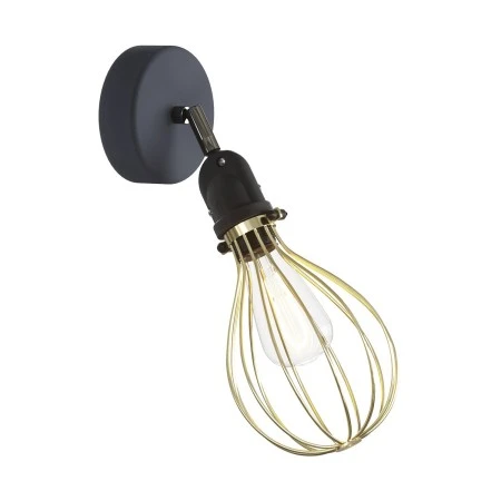 Fermaluce EIVA with Drop lampshade, adjustable joint and lamp holder IP65 waterproof - Brass