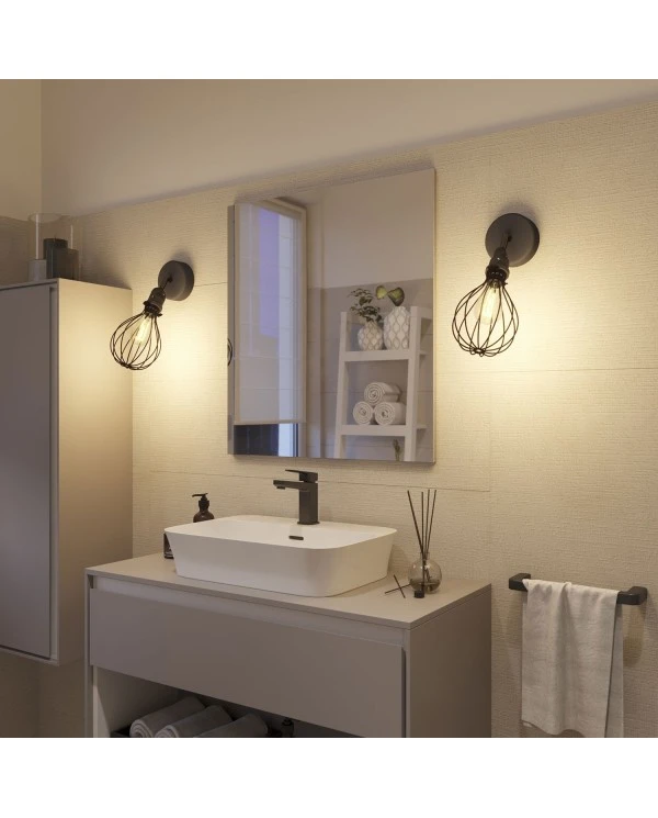 Fermaluce EIVA with Drop lampshade, adjustable joint and lamp holder IP65 waterproof