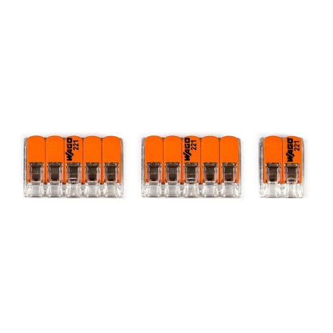 WAGO connector kit compatible with 2x cable for 4 hole ceiling rose