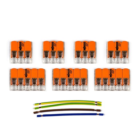 WAGO connector kit compatible with 3x cable for 5 hole ceiling rose