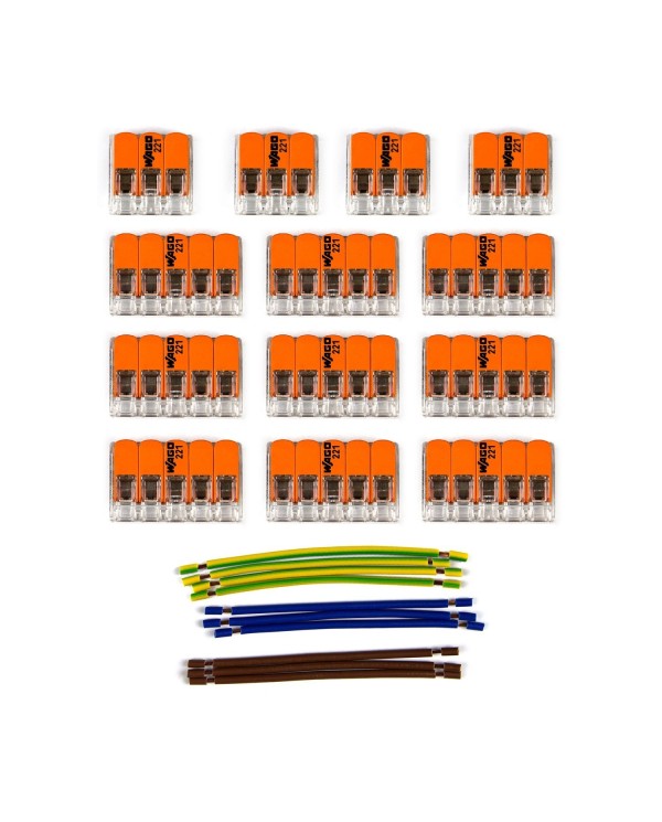 WAGO connector kit compatible with 3x cable for 11 hole ceiling rose