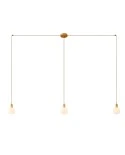 Spider - 3-light multi-pendant Made in Italy lamp featuring fabric cable and metal finishes