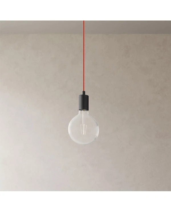 Spider - 3-light multi-pendant Made in Italy lamp featuring fabric cable and metal finishes