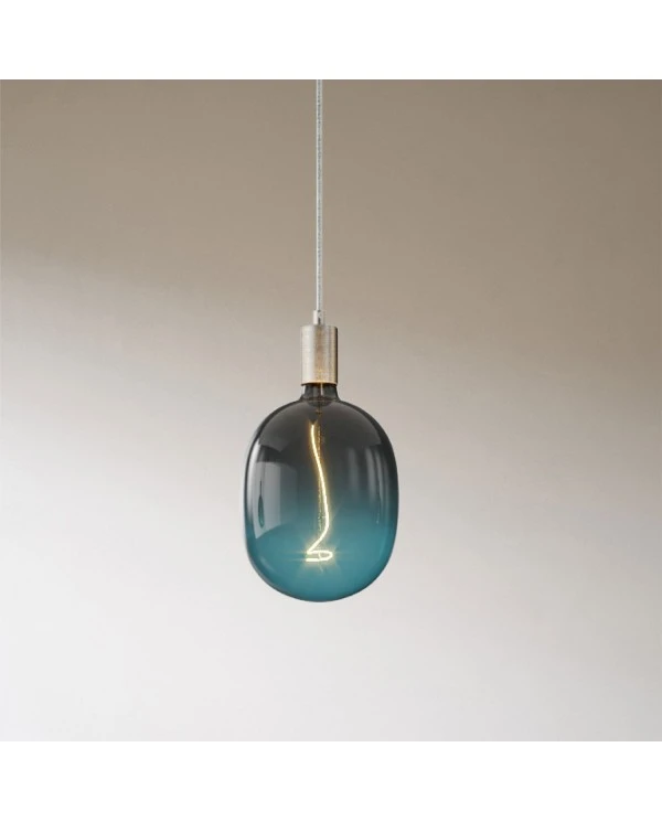 Spider - 3-light multi-pendant Made in Italy lamp featuring fabric cable and metal finishes