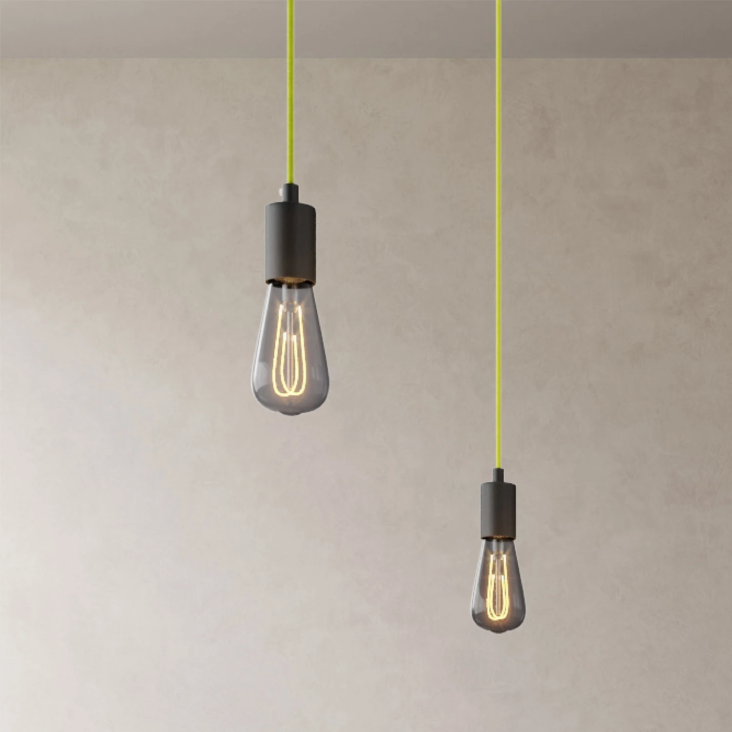 Spider - 4-light multi-pendant Made in Italy lamp featuring fabric cable and metal finishes