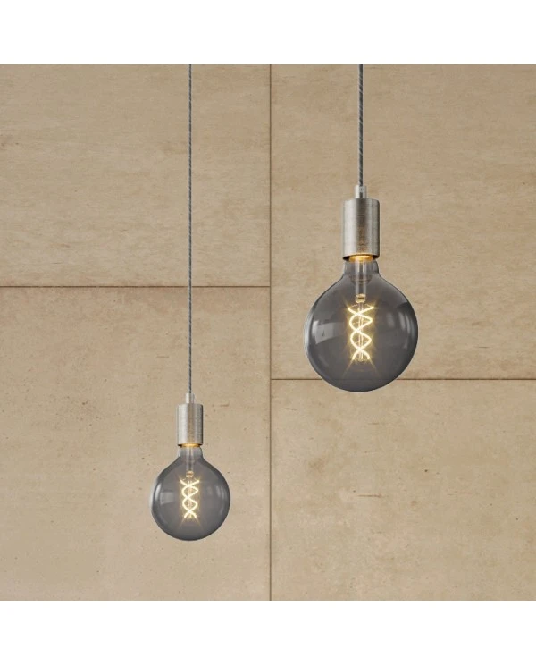 Spider - 4-light multi-pendant Made in Italy lamp featuring fabric cable and metal finishes