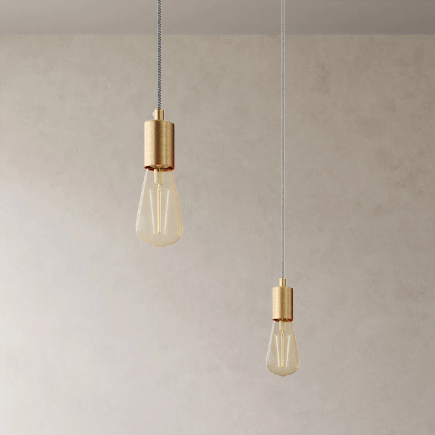 Spider - 4-light multi-pendant Made in Italy lamp featuring fabric cable and metal finishes