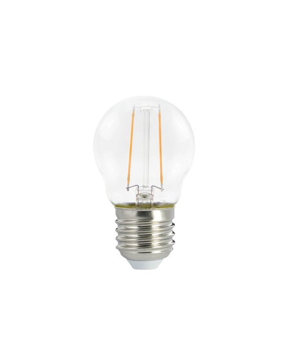 LED Globetta G45 Clear 2W 136Lm E27 2700K Bulb