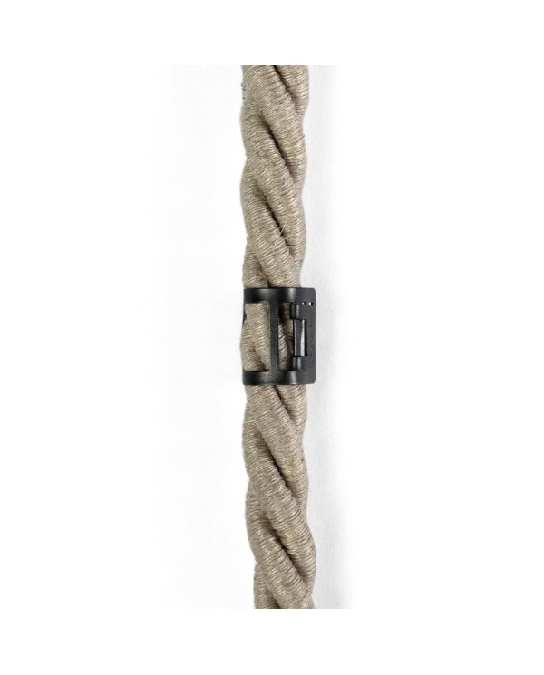 Metal cable tie clip for 16 mm diameter rope cable