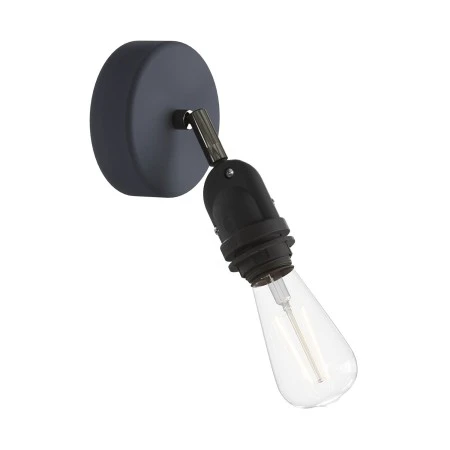 Fermaluce EIVA for lampshade with rotating node, ceiling rose and lampshade IP65 waterproof - Carbon Black