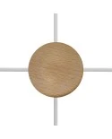 Mini cylindrical wooden 4-side- hole ceiling rose kit (junction box)