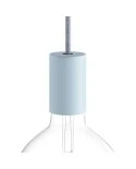 Pastel metal E27 lamp holder kit with concealed cable clamp