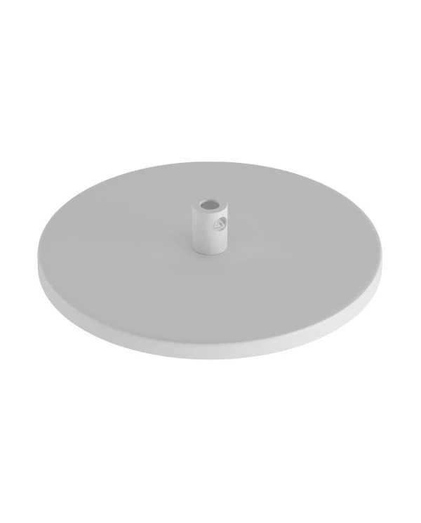 Flush-mounted ceiling rose with 1 central hole