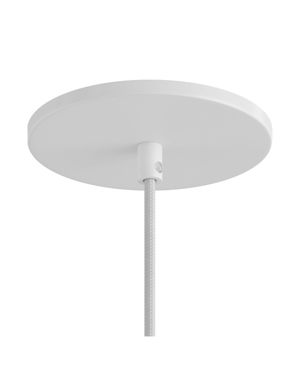 Flush-mounted ceiling rose with 1 central hole