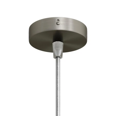 Mini Cylindrical Metal 1 central hole ceiling rose kit - Brushed titanium