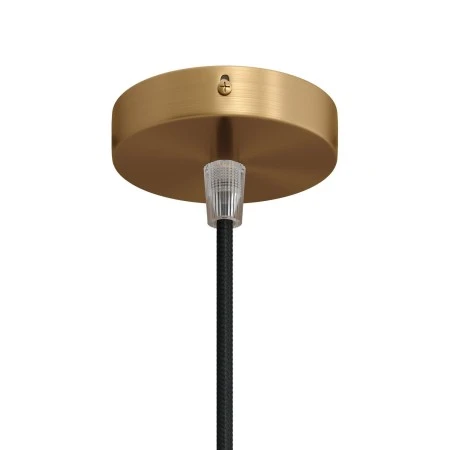 Mini Cylindrical Metal 1 central hole ceiling rose kit - Brushed bronze