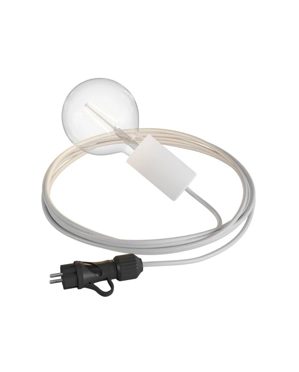 Eiva Snake Elegant, portable outdoor lamp, 5 m textile cable, IP65 waterproof lamp holder and plug