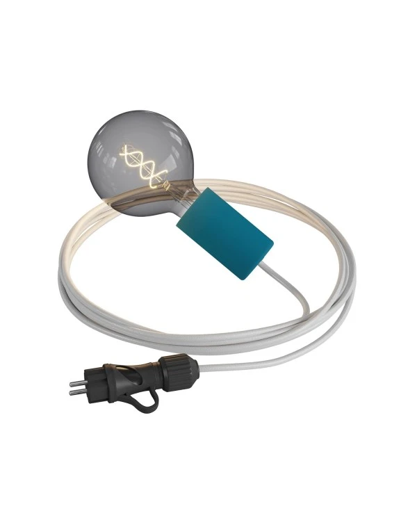 Eiva Snake Elegant, portable outdoor lamp, 5 m textile cable, IP65 waterproof lamp holder and plug