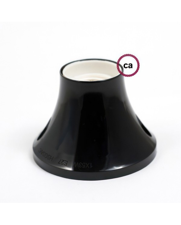 90° thermoplastic wall or ceiling lamp holder