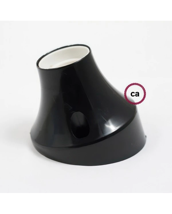 45° thermoplastic wall or ceiling lamp holder