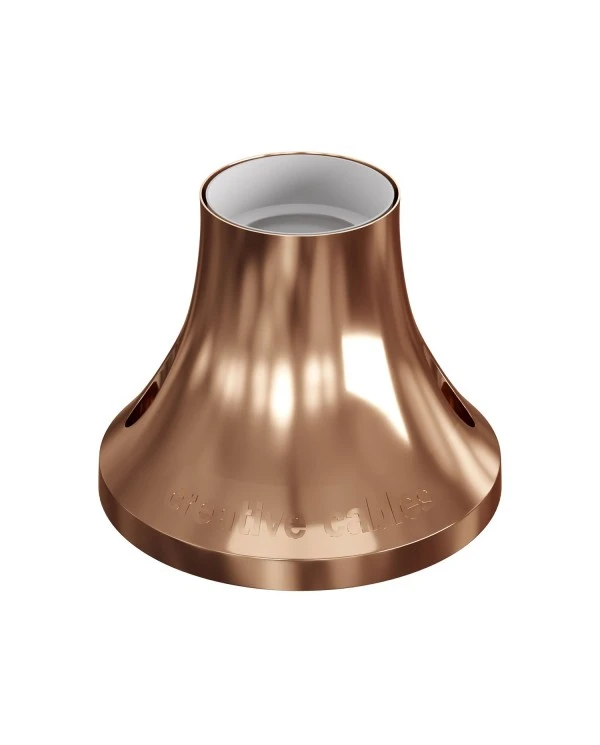 Metallic E27 wall or ceiling lampholder