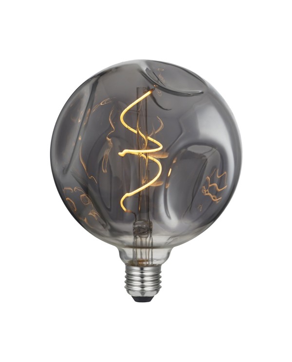 LED Light Bulb Globe G140 Bumped Smoky spiral filament 5W 150Lm E27 Dimmerabile 2000K