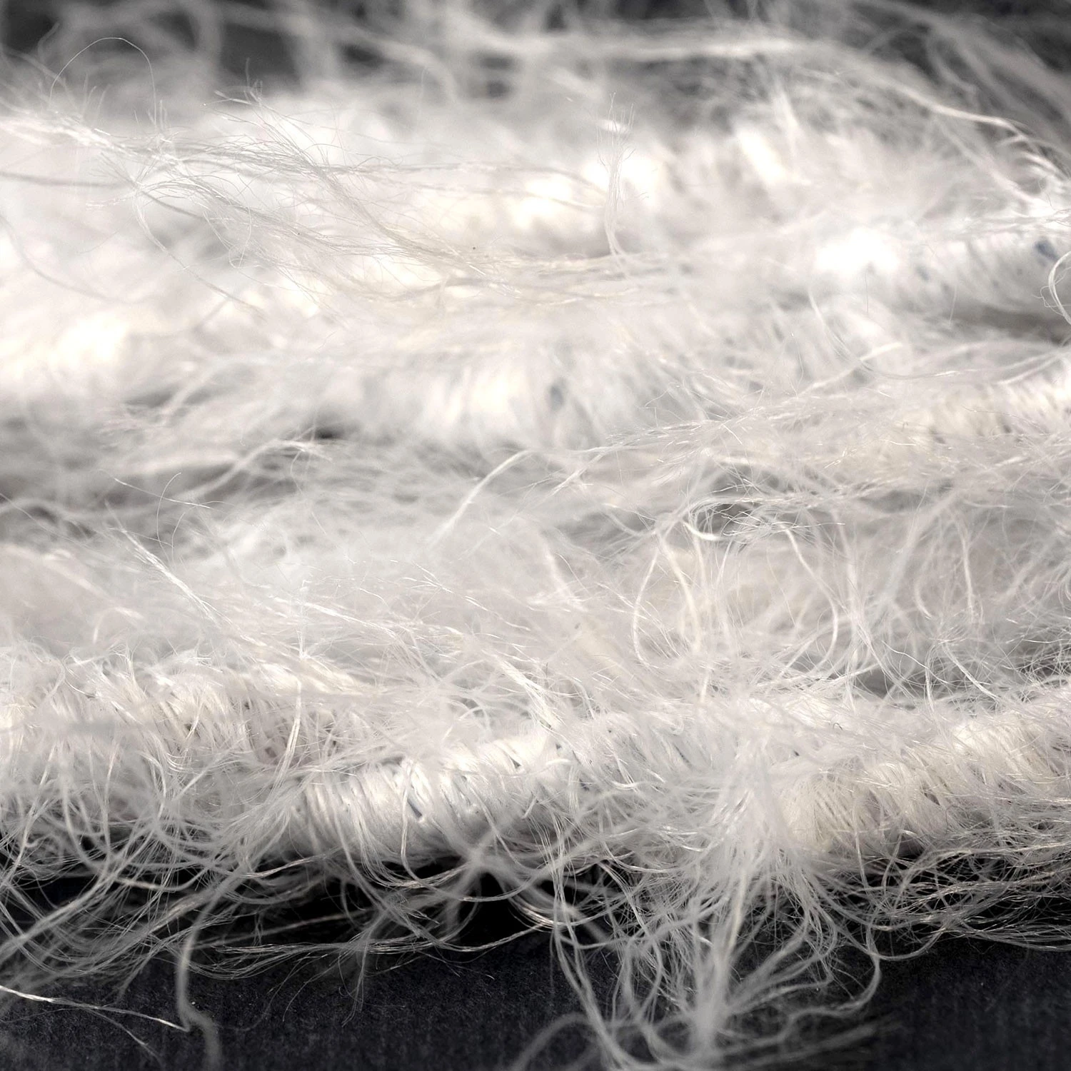 Marlene twisted lighting cable covered in hairy-effect fabric Plain White TP01