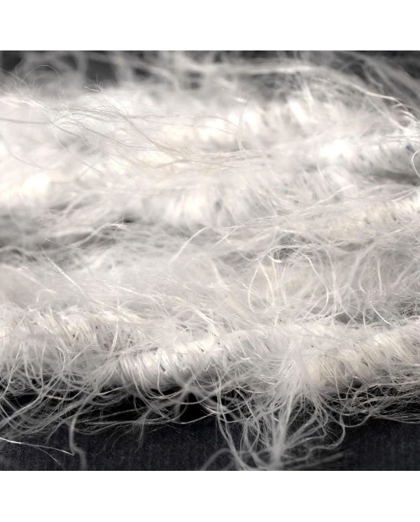 Marlene twisted lighting cable covered in hairy-effect fabric Plain White TP01