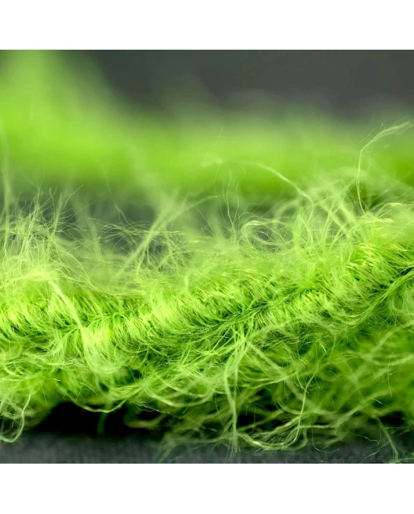 Marlene twisted lighting cable covered in  hairy-effect  fabric Plain Green TP06