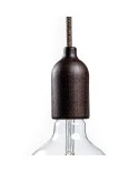 Wooden lamp holder E27 Kit with concealed cable clamp
