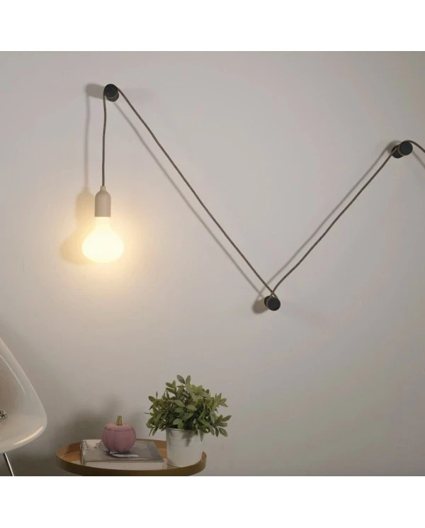 Rolé, wooden wall mount cable tie for pendant lamp