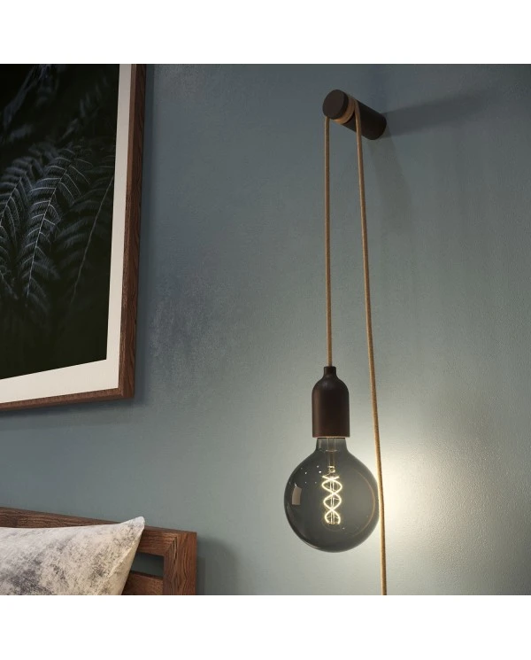 Rolé, wooden wall mount cable tie for pendant lamp