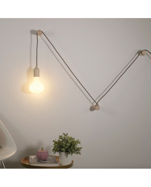 Rolé, wooden wall mount cable tie for pendant lamp